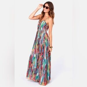 BB Dakota by Jack Bayberry Print Maxi Dress EUC Size - 4